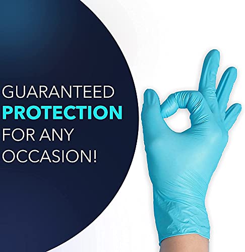 HUAYUAN POWDER FREE NITRILE EXAM DISPOSABLE GLOVES 100PCS LARGE BLUE - Brand New