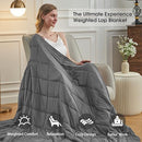 BETU WEIGHTED BLANKET FOR ADULTS 15LBS, 48"X72", TWIN FULL SIZE - GRAY - Like New