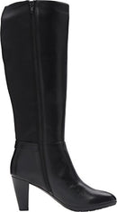 B01J4ALFNC-NEW - Anne Klein Women's Delray Leather Riding Boot, Black, 7.5 M US - Brand New