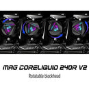 MSI MAG CORELIQUID 240R V2 AIO ARGB CPU LIQUID COOLER - BLACK - Like New