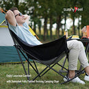 SUNNYFEEL OVERSIZED FOLDING ROCKING CAMPING CHAIR 500LBS AC2026 - GREY - Like New