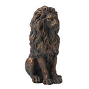 Glitzhome 20.75H MGO Guardian Sitting Lion Statue 2025400011- Brown - Brand New