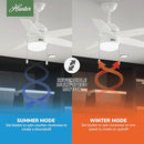 HUNTER BARDOT CEILING FAN MODERN 5 BLADES 44 INCH FRESH WHITE - WHITE - Like New