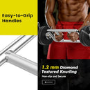 Goplus 34’’ Olympic Triceps Bar 700LBS Weight Barbell w/Knurled Handles - Black - Brand New
