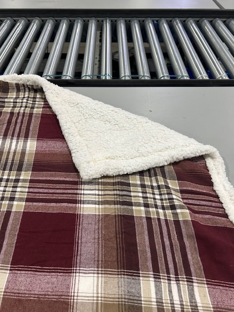 EDDIE BAUER PLAID BLANKET 48" BY 56" - MULTI - Like New