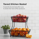 Gourmet Basics by Mikasa Loop and Lattice 2-Tier Rectangular Basket B0722C3PVH - Brand New