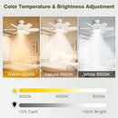 AMALEKO SOCKET FAN LIGHT CEILING FANS WITH LIGHTS AND REMOTE - WHITE - Like New