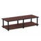 FURINNO Just No Tools Wide TV Stand - Black Tube/Dark Cherry Finish - Like New