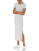 AMAZON ESSENTIALS WOMEN'S JERSEY SHORT-SLEEVE DRESS SIZE M - GREY HEATHER - Brand New