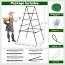 WHIFFIE 6FT CUCUMBER TRELLIS FOR RAISED BED, A FRAME METAL TRELLIS - BLACK - Like New