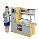 KidKraft Uptown Natural Wooden Play Kitchen with Play Phone Gift 53298 - Natural - Like New