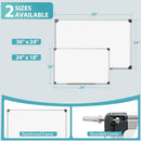 PAPORIA 36" X 24" WHITE BOARD ALUMINUM FRAME MAGNETIC HANGING VS213-2 - WHITE - Brand New