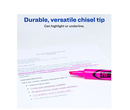 AVERY HI-LITER HIGHLIGHTERS SMEARSAFE FLUORESCENT PINK, BOX OF 12 - PINK - Brand New