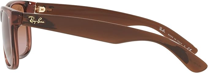 RAY BAN RAY-BAN RB4165 JUSTIN SQUARE SUNGLASSES, 51 MM - LT BROWN/GRADIENT BROWN - Like New