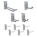 CROWN WALL STEEL LOCKING HOOK KIT SLATWALL PANELS CW10-K SILVER - Scratch & Dent