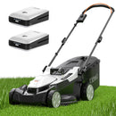 LITHELI CORDLESS LAWN MOWER 2*20V ELECTRIC LAWN MOWERS 16" BLACK & WHITE - Like New