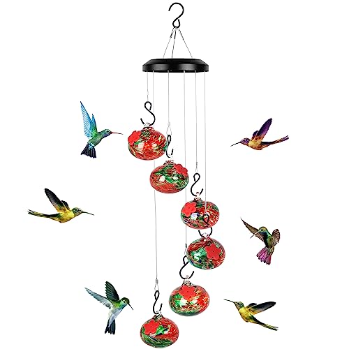 CHARMING WIND CHIMES HUMMINGBIRD FEEDERS FOR OUTDOORS HANGING - Scratch & Dent