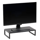 REALSPACE ACADIA WOOD/METAL MONITOR STAND, 4-1/2"H X 21-1/2"W X 10"D - BLACK - Brand New
