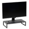 REALSPACE ACADIA WOOD/METAL MONITOR STAND, 4-1/2"H X 21-1/2"W X 10"D - BLACK - Brand New