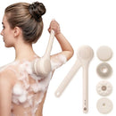 XIYU Electric Body Brush Back Scrubber Shower Waterproof Long Dual Handle - Pink - Like New