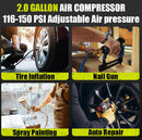 HASIENDA Portable Gallon Air Compressor, Max 150 PSI Pressure, B0CJTG9HXF - Brand New