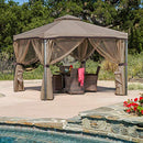 GDFSTUDIO CHRISTOPHER KNIGHT HOME CKH SKYLINE GAZEBO, 294933 - NUTMEG - Like New