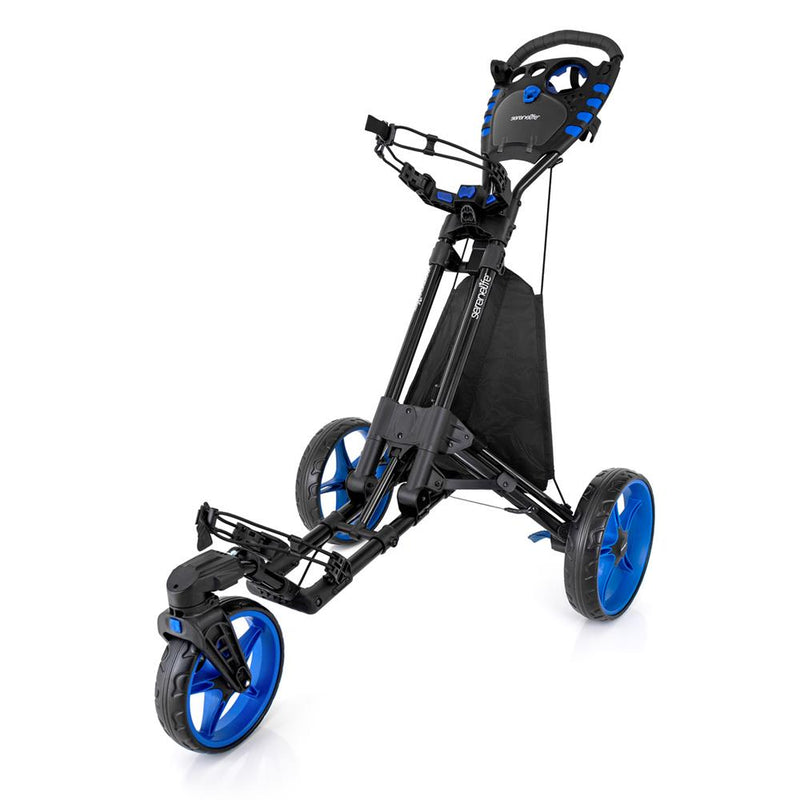 SERENELIFE FOLDABLE 3-WHEEL GOLF PUSH CART UPPER & LOWER BRACKETS - BLUE - Like New
