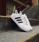 ADIDAS GRAND COURT 2.0 WOMENS SNEAKERS - SIZE: WOMEN 7.5 - WHITE/BLACK - Like New