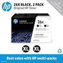 HP 26X Black High-yield Toner Cartridges 2-Pack HP LaserJet Pro CF226XD - Black Brand New