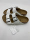 BIRKENSTOCK ARIZONA UNISEX SANDALS/SLIDES - SIZE: MEN 5 WOMEN 7 - WHITE - Like New