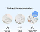 TUSHY Basic 2.0 Bidet Toilet Seat Attachment 43338-9946 - WHITE/SILVER - Like New