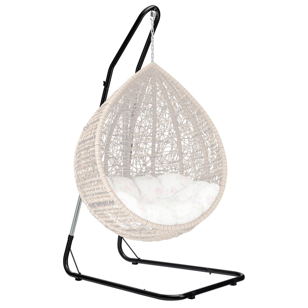 SORBUS DURABLE HAMMOCK CHAIR STAND STEEL PORTABLE STAND 330LBS SW-STND1A - BLACK - Like New