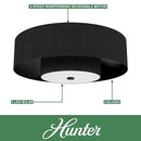 Hunter Fan 30 inch Matte Black - Indoor Fandelier with Light, Remote - Like New