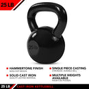 JFIT Cast Iron Kettlebell Single Weight Flat Bottom Polished Handle B08XSNZ54S - Brand New