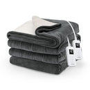 11880 Sunbeam Electric Luxe Microplush Sherpa Heated Blanket, 12 Settings, King - Like New