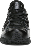 VIONIC MEN'S LEATHER TEXTILE FASHION TRAINERS WIDE WIDTH - SIZE: MEN 10W - BLACK - Like New