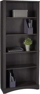 Realspace Pelingo 72"H 5-Shelf Bookcase 103764 - Dark Gray Like New