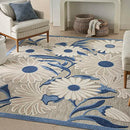 Nourison Home Aloha Blue Grey 3'6" x 5'6" Area Rug (4' x 6') - B0BRNXPH75 - Brand New