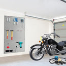 TRUE & TIDY 3-PC PEGBOARD PANELS, PG-2416-3PC, MADE WITH HEAVY DUTY STEEL - GREY - Like New