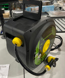 AOKIA RETRACTABLE GARDEN HOSE REEL 100 FT X 1/2"  GARDEN HOSE - BLACK HOSE - Like New