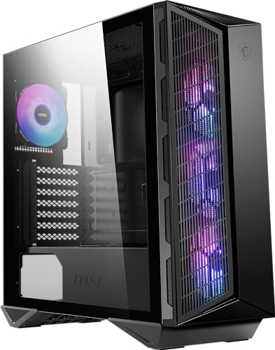MSI MPG GUNGNIR 111R MID TOWER GAMING PC CASE USB 3.2 GEN2X2 TYPE-C - BLACK - Like New