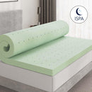 NOVILLA 4 INCH MATTRESS TOPPER FULL GEL VENTILATED FOAM MATTRESS - LIGHT GREEN - Like New