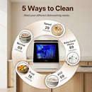 NOVETE PORTABLE COUNTERTOP DISHWASHERS FOR SMALL APARTMENT - WHITE/BLACK - Like New