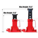 Torin ATZ70006PB Heavy Duty Jack Stands: Pin Style Jack Stand with 2 Casters Red - Like New