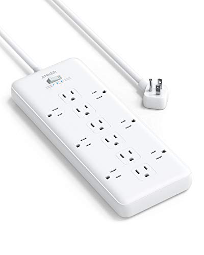 ANKER POWER STRIP SURGE PROTECTOR 2 × 4000JOUles PowerExtend Strip 12 Outlets Like New