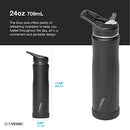 ECOVESSEL SUMMIT INSULATED WATER BOTTLE WITH STRAW & FLIP LID 24OUNCE WHITEOUT - Like New