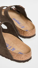 0951311 Birkenstock Arizona Soft Footbed Mocha Suede Regular Width Size 11-11.5 - Like New