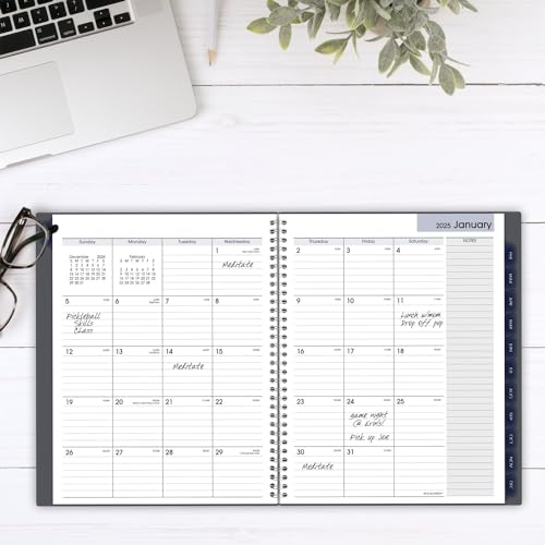 AT-A-GLANCE 2025 PLANNER MONTHLY 8" X 12" LARGE GC4700725 - GRAY - Brand New