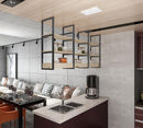 DIYHD 3-Tier Ceiling Mount Shelf Brackets Industrial Rustic Black No Plank - Like New