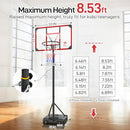 YOHOOD KIDS BASKETBALL HOOP OUTDOOR 4.82-8.53FT Adjustable - Scratch & Dent